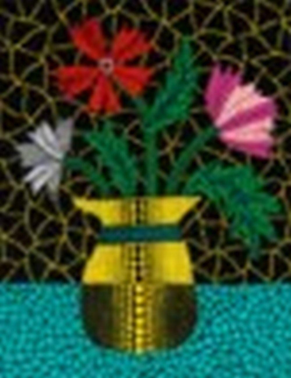 Yayoi Kusama (B. 1929) Flowers acrylic on canvas 18 x 14 cm. (7 1⁄8 x 5 1⁄2 comparable sale