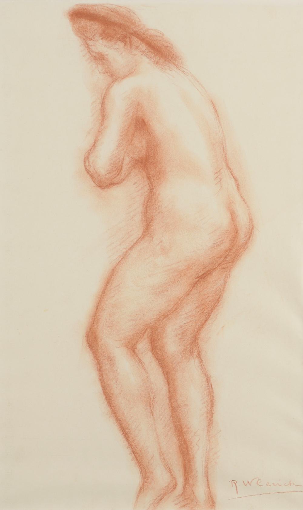 Robert Wlérick comparable auction result: robert wl rick 1882 1944 nu f minin de dos de trois quarts sanguine