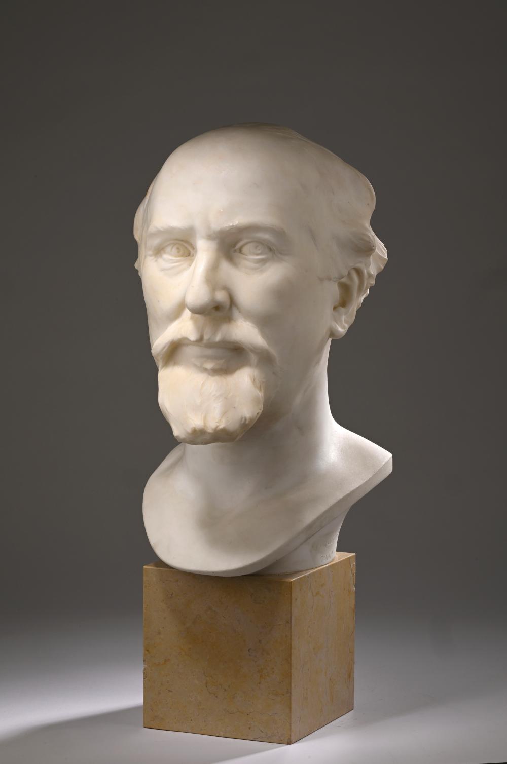 Pierre (1853) Aubert comparable auction result: pierre aubert 1853 1912 portrait d homme buste en marbre blanc