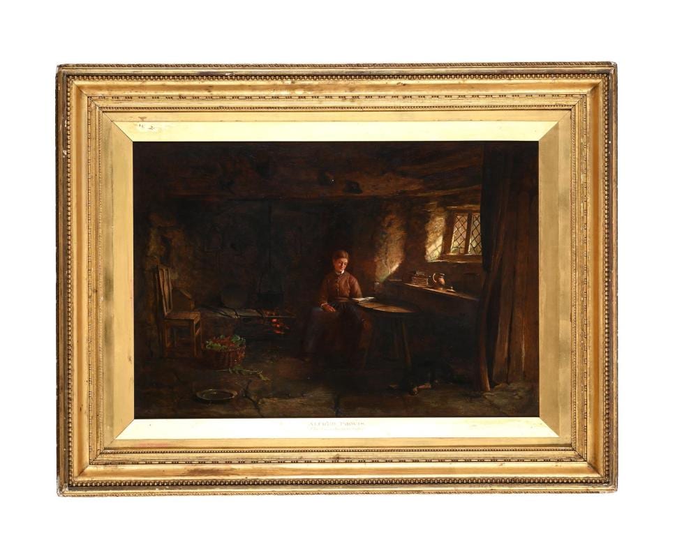 Alfred Provis comparable auction result: alfred provis british 1843 1886 the gamekeeper s wife