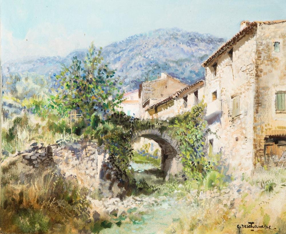 Gabriel Deschamps comparable auction result: gabriel deschamps france 1919 2011 landscape oil on canvas signed in the lower right corner