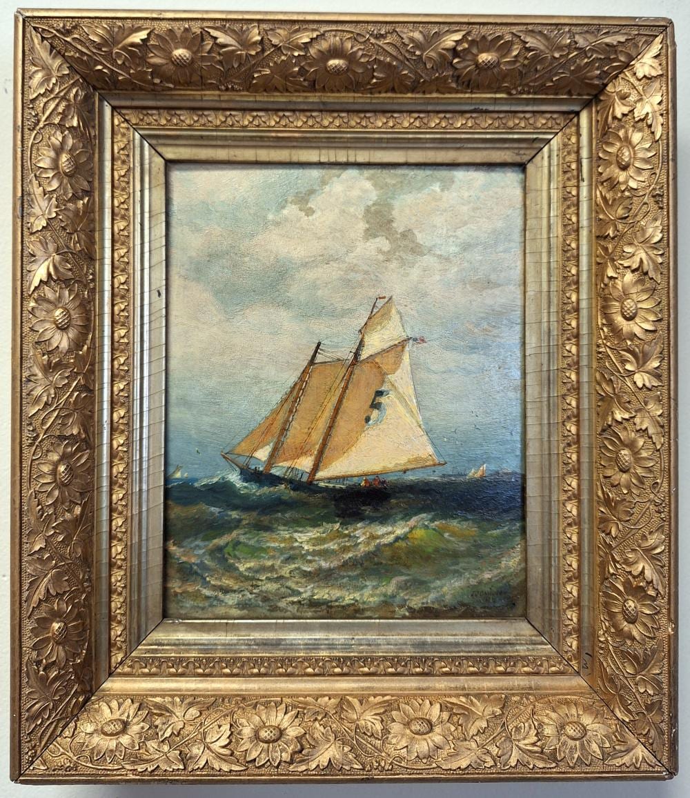 julian oliver davidson 10x8 yacht race 1884 oil painting · Florida Art Auction · 2024-06-08 Julian Oliver Davidson comparable auction result: julian oliver davidson 10x8 yacht race 1884 oil painting