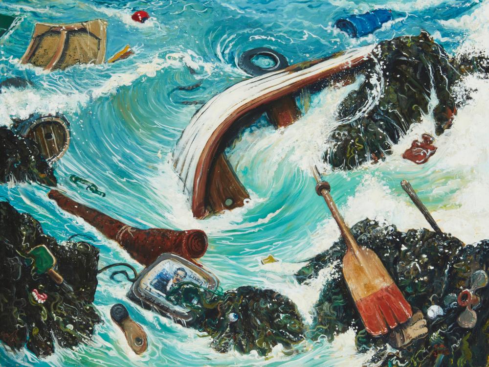 Chester Arnold comparable auction result: chester arnold b 1952 all washed up 2002