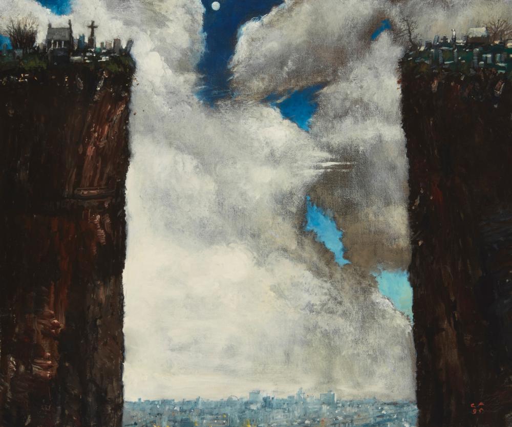Chester Arnold comparable auction result: chester arnold b 1952 moon of separation 1995