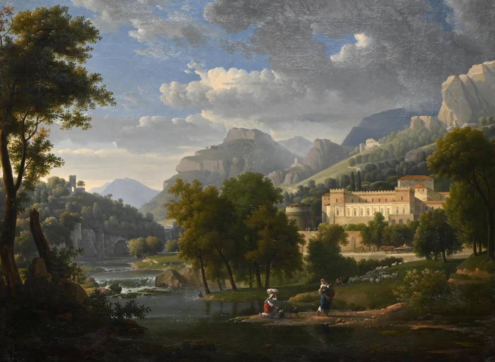 alexandre hyacinthe dunouy french 1757 1841 figures in an italianate landscape · Dreweatts 1759 Fine Sales · 2024-06-12 Alexandre Hyacinthe Dunouy comparable auction result: alexandre hyacinthe dunouy french 1757 1841 figures in an italianate landscape