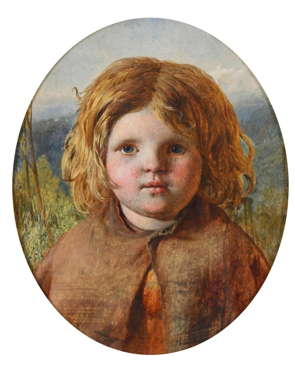 John Dawson Watson comparable auction result: john dawson watson british 1832 1892 portrait of a child wearing a brown cape