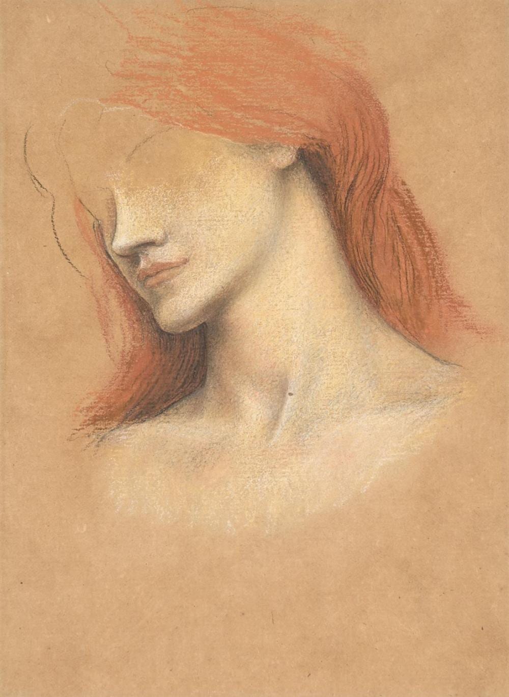Evelyn de Morgan comparable auction result: evelyn de morgan british 1855 1919 the auburn head of a girl