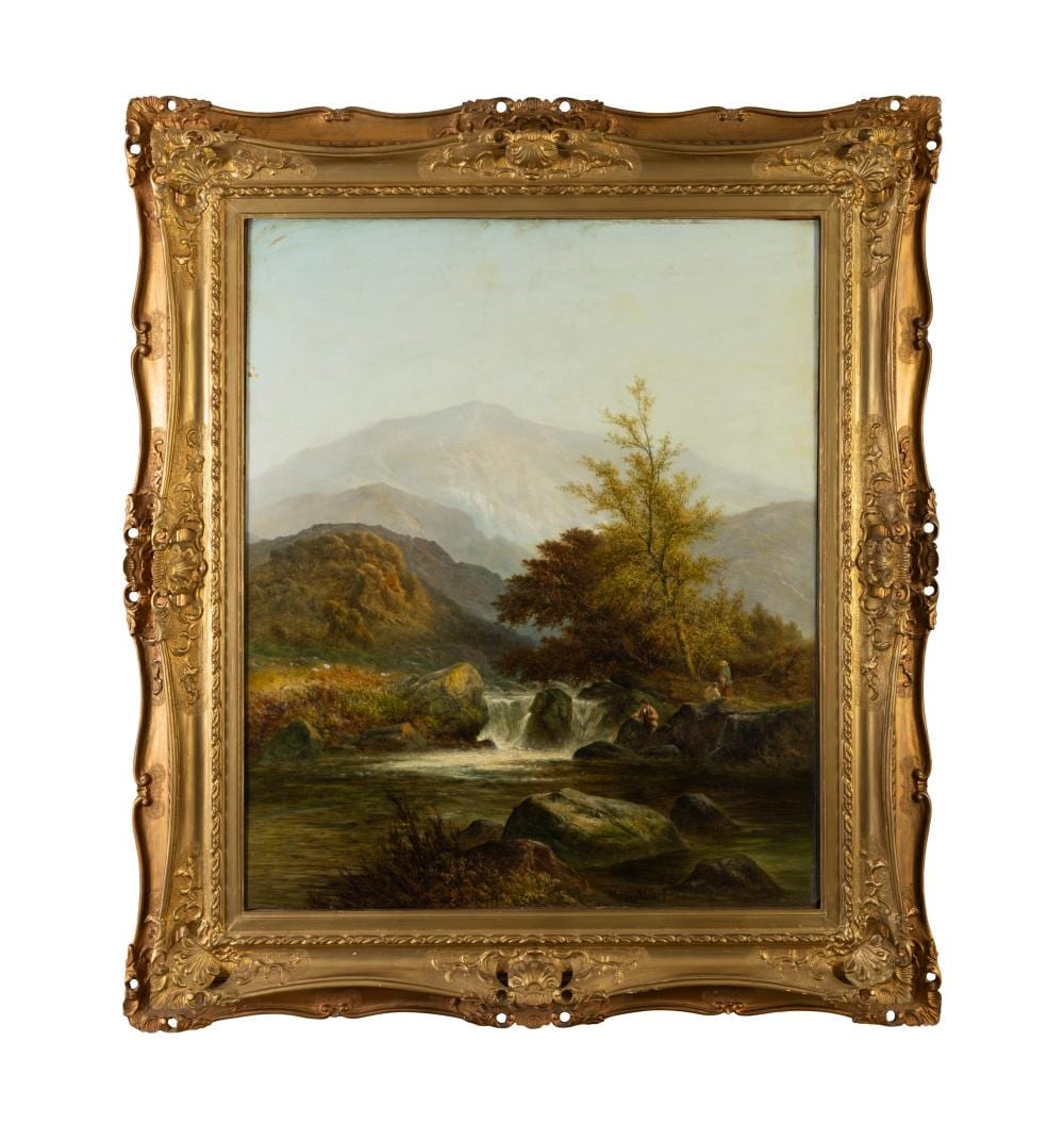 Walter (1835) Williams comparable auction result: walter heath williams 1834 1906 highland landscape with figures by a stream oil on canvas 76 x 63cm signed