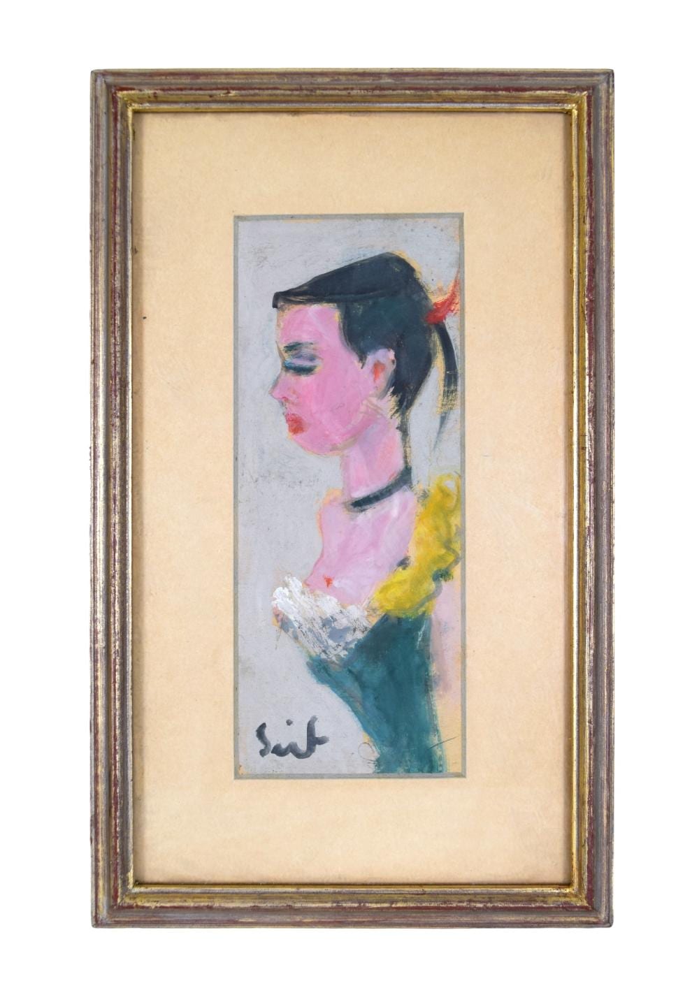 seif wanly egyptian 1906 1979 profile of a ballet dancer · Sloane Street Auctions · 2024-06-12 Seif Wanly comparable auction result: seif wanly egyptian 1906 1979 profile of a ballet dancer