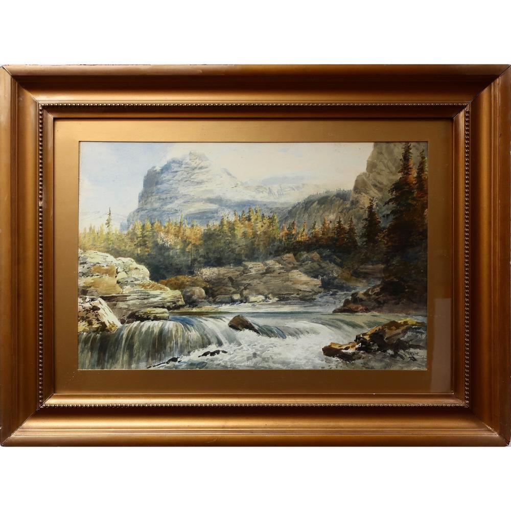 Marmaduke Matthews comparable auction result: marmaduke matthews canadian 1837 1913 mount stephen british columbia kicking horse river yoho national park