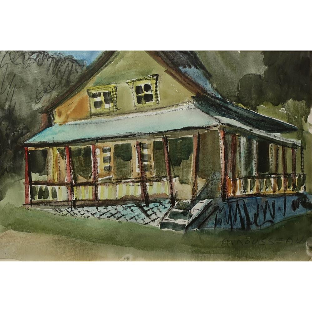 Albert Rousseau comparable auction result: albert rousseau canadian 1908 1982 untitled summer home