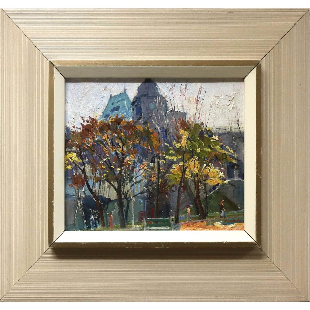 Francesco Capella comparable auction result: francesco frank iacurto canadian 1908 2001 untitled figures walking in park