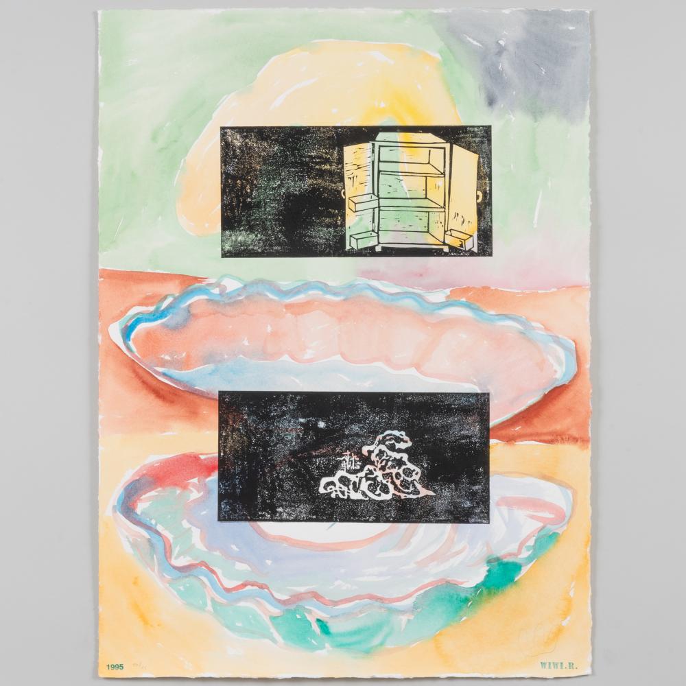 Rolf Winnewisser comparable auction result: rolf winnewisser b 1949 group of seven linocuts