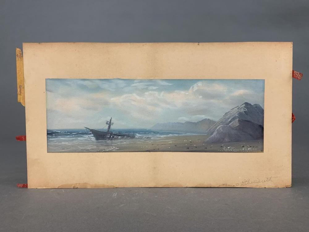 robert burns wilson the shipwreck wc p · Quinn's Auction Galleries · 2024-06-07 Robert Burns Wilson comparable auction result: robert burns wilson the shipwreck wc p