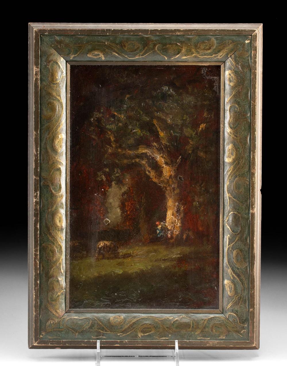 Jules Mersfelder comparable auction result: jules mersfelder painting wooded landscape w figures