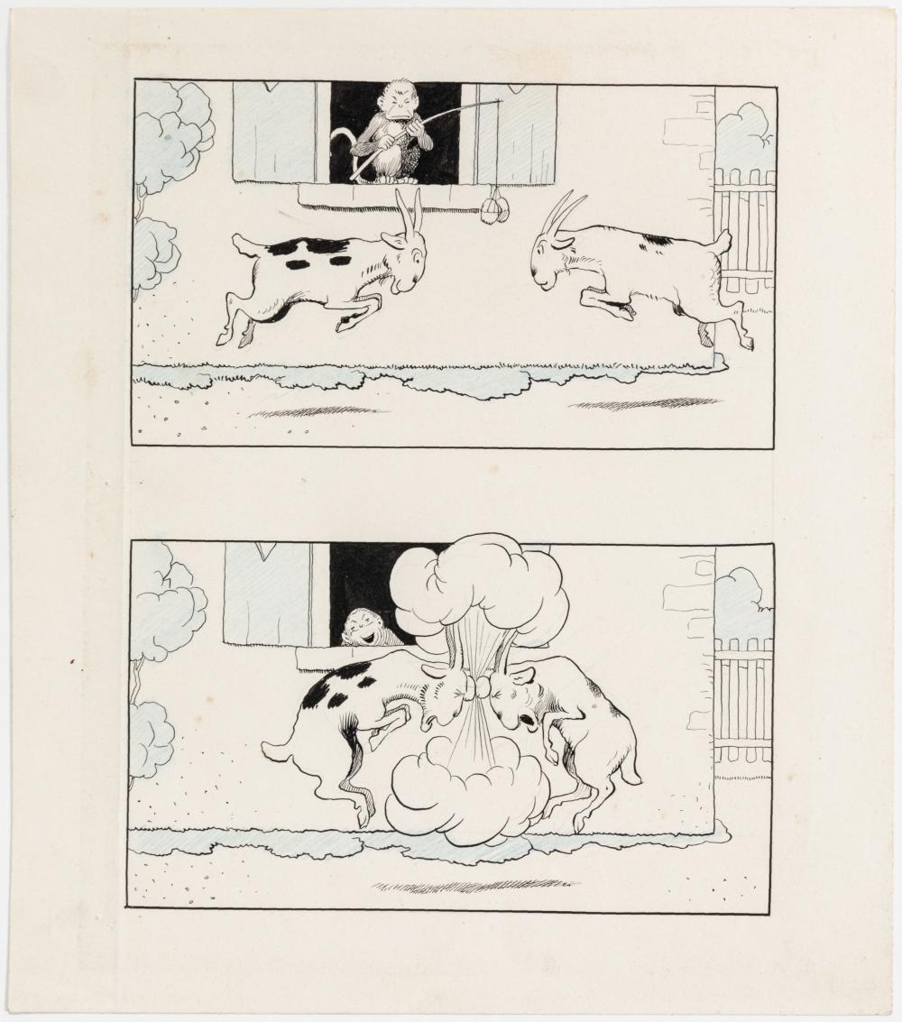 Benjamin Armand Rabier comparable auction result: benjamin rabier 1869 1939 le singe et le renar