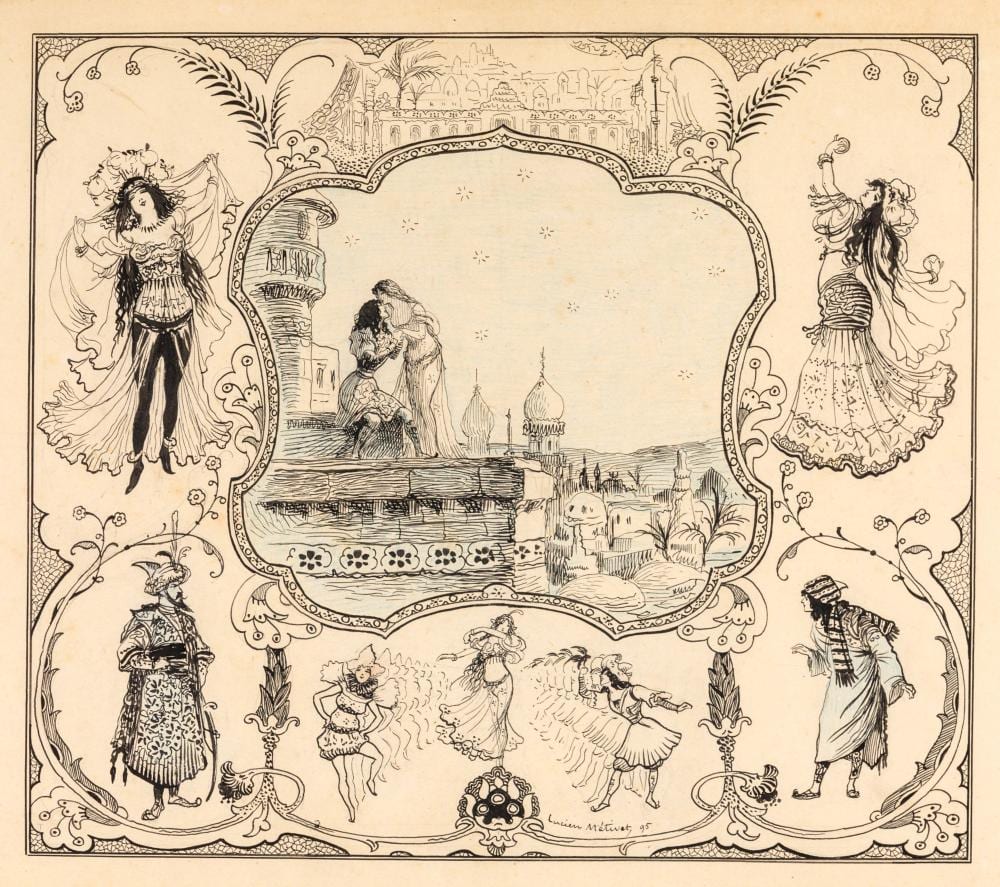 Lucien Marie François Metivert comparable auction result: lucien m tivet 1863 1930 les mille et une nuit