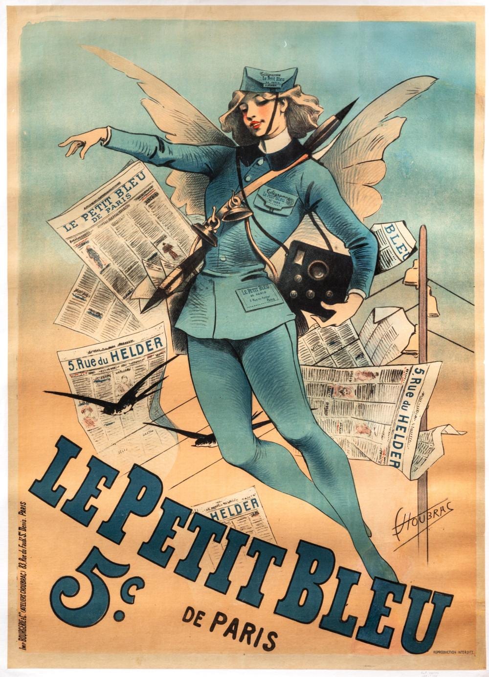 Alfred Choubrac comparable auction result: alfred choubrac 1853 1902 le petit bleu circa
