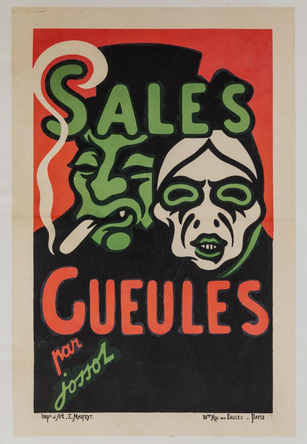 Henri Jossot comparable auction result: henri jossot 1866 1951 sales gueules circa 18