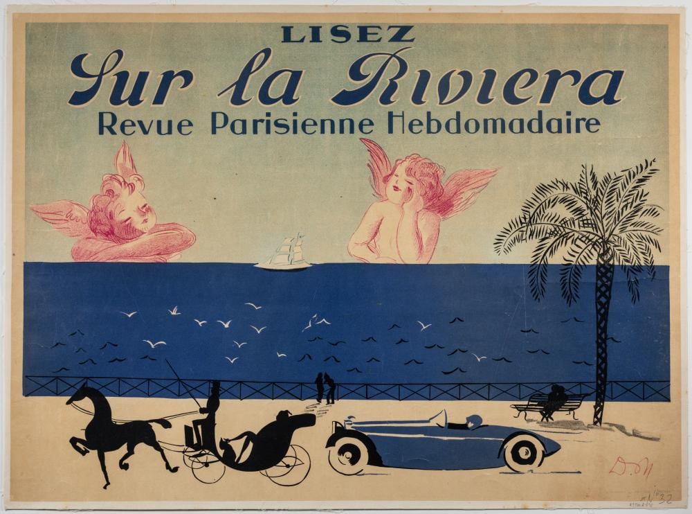 Jean Don comparable auction result: jean don 1900 1985 lisez sur la riviera revue