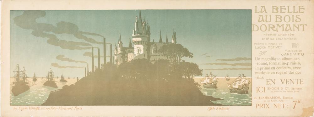 Lucien Marie François Metivert comparable auction result: lucien m tivet 1863 1930 la belle au bois dorm