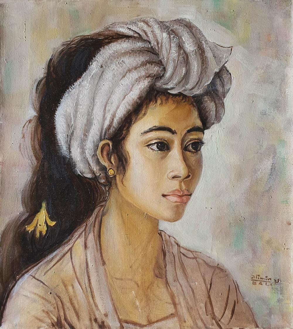 Alimin Tamin; Portrait of Balinese Woman comparable sale
