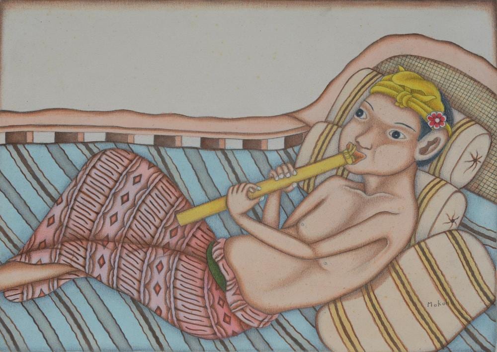 Mokoh, Dewa Putu; Flute Player comparable sale