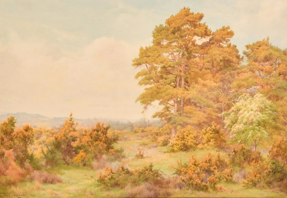 George Marks comparable auction result: george marks 1857 1933 on shere heath surrey watercolour signed 10 x 14 5 26 x 37cm