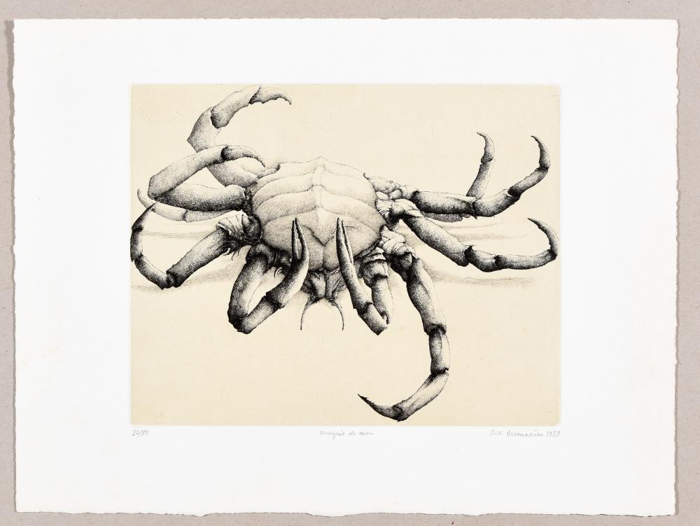 Erik Desmazières comparable auction result: 4 etchings