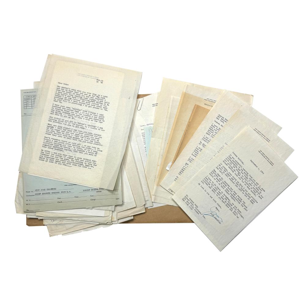 Joan Crawford: Archive of 66 Signed Personal Letters on Career, Movies + Telegrams 1945-1963 sold by Britannic Auctions, lot 104 — auction record photograph