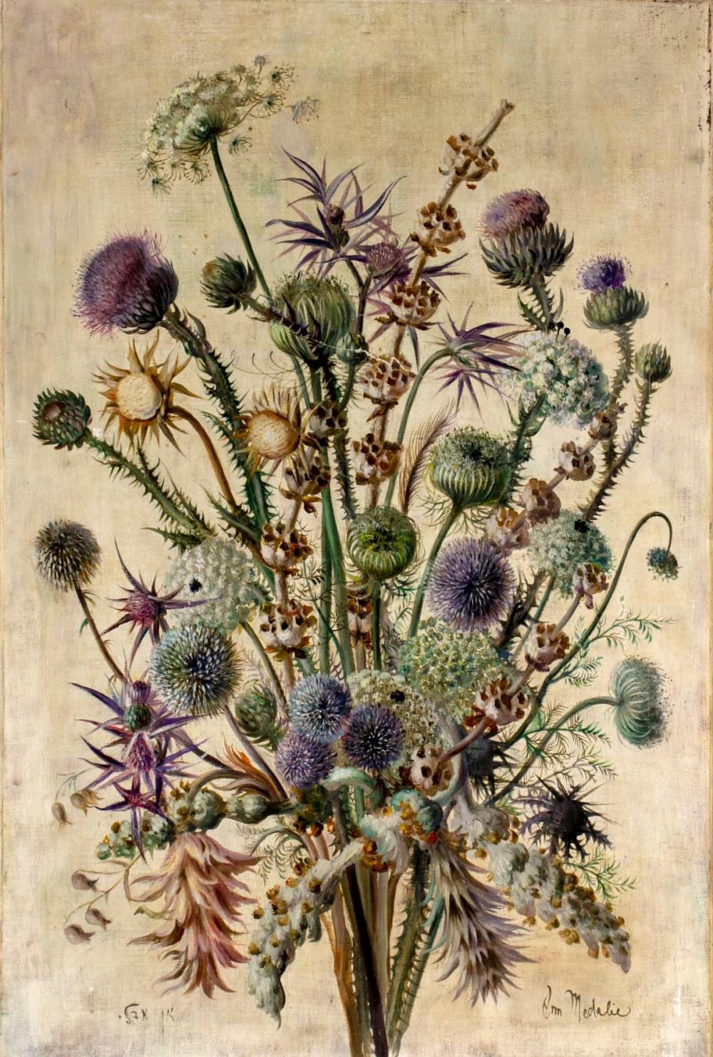 Ann Medalie comparable auction result: ann medalie ca latvia israel 1896 1991 oil painting
