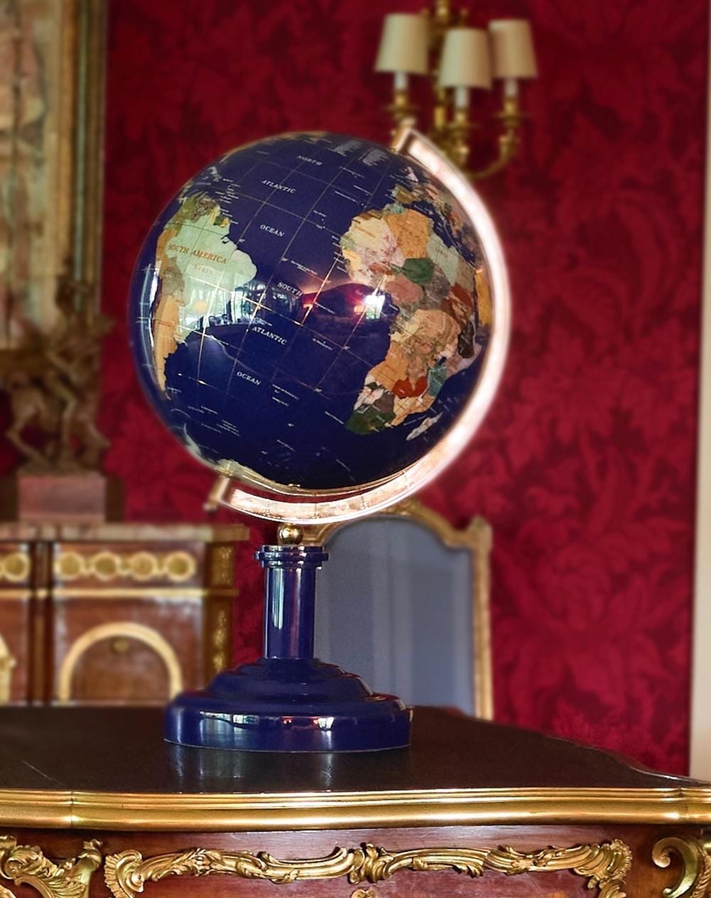 Alberto Dura comparable auction result: a faux pietra dura terrestrial globe