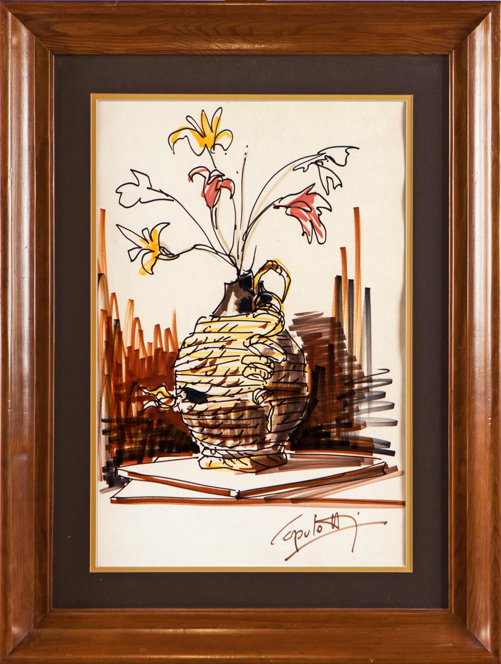 José Manuel Capuletti comparable auction result: jos manuel capuletti valladolid 1925 germany 1976 jar with flowers