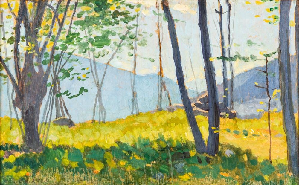 Leonardo Dudreville comparable auction result: leonardo dudreville venice 1885 ghiffa 1975 at the edge of the woods