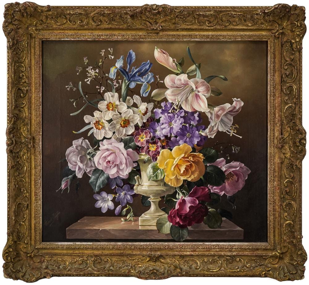 Harold Clayton comparable auction result: harold clayton en 1896 1969 floral still life
