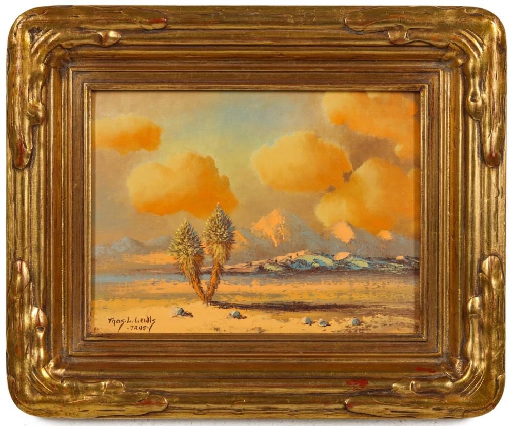 thomas l lewis 1907 1978 taos desert oil on canvas · Dirk Soulis Auctions · 2024-06-06 Thomas L. Lewis comparable auction result: thomas l lewis 1907 1978 taos desert oil on canvas