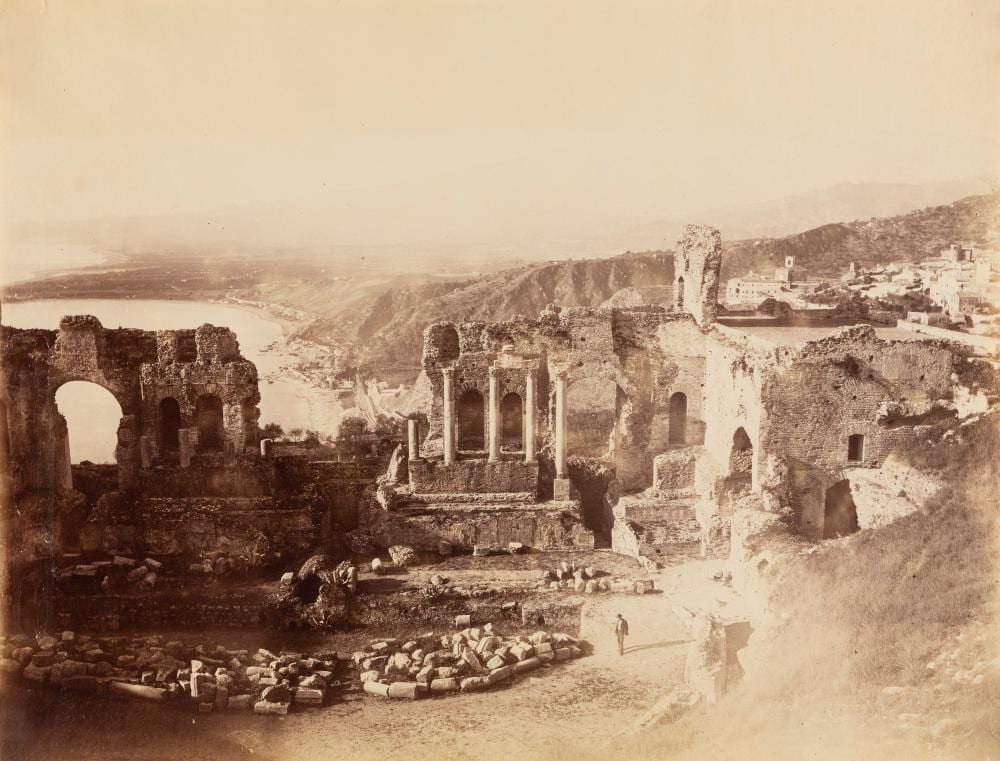 Giovanni Crupi comparable auction result: giovanni crupi 1859 1925 untitled greek theatre taormina 1880s 1890s