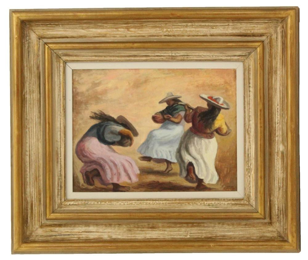 Jose Chavez Morado comparable auction result: jose chavez morado 1909 2002 mex oil on canvas