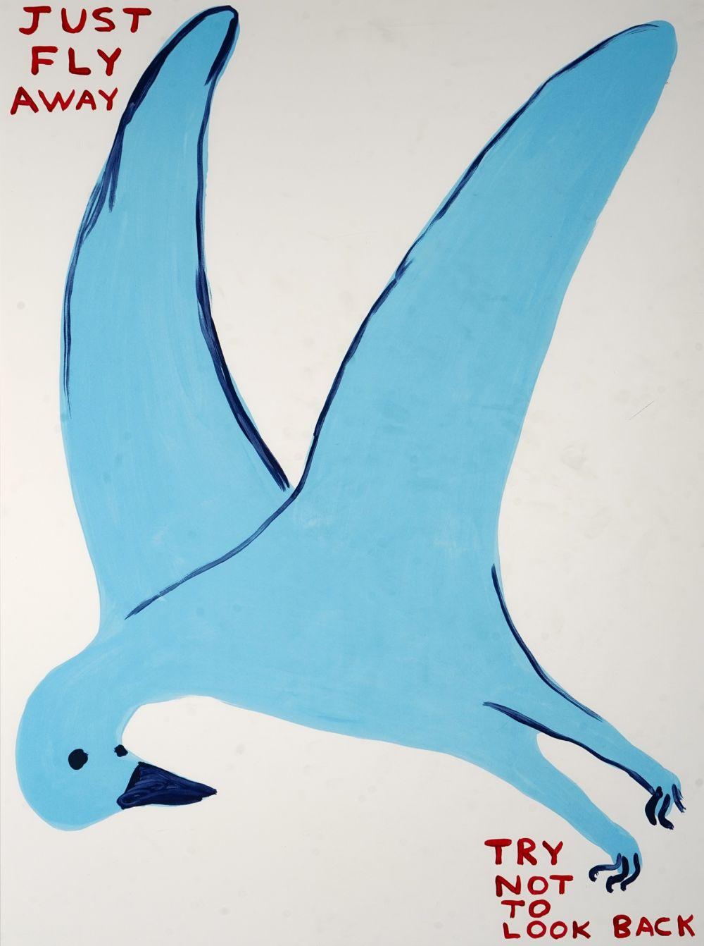 David Shrigley (British 1968-), 'Just Fly Away', 2022 sold by Tate Ward Auctions, lot 32 — auction record photograph