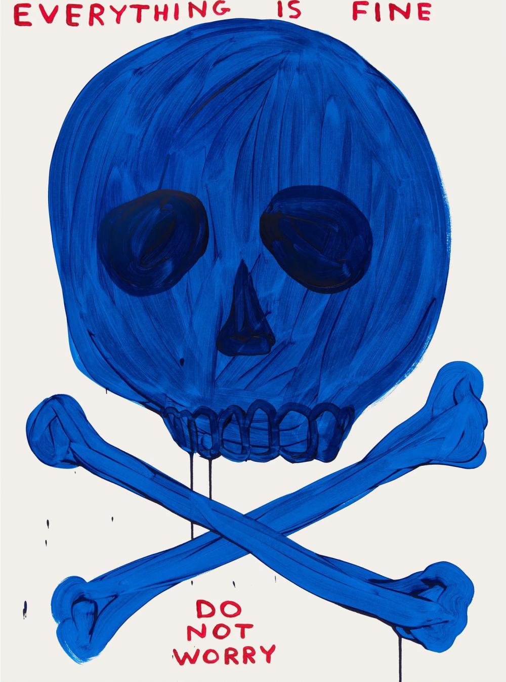 David Shrigley (British 1968-), 'Everything Is Fine', 2023 sold by Tate Ward Auctions, lot 115 — auction record photograph