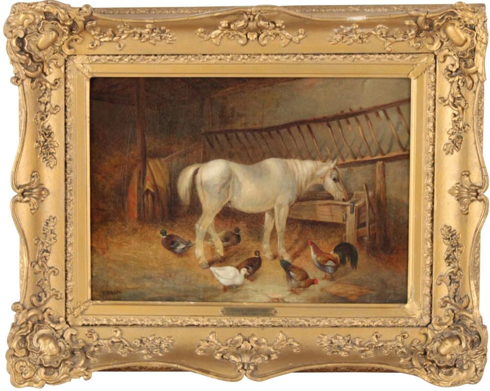 Ernest Higgins Rigg comparable auction result: ernest higgins rigg british 1868 1947 horse in stable oil on canvas