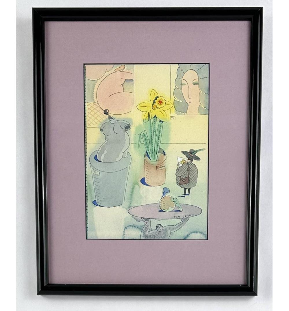 Tim Lewis comparable auction result: tim lewis watercolor painting