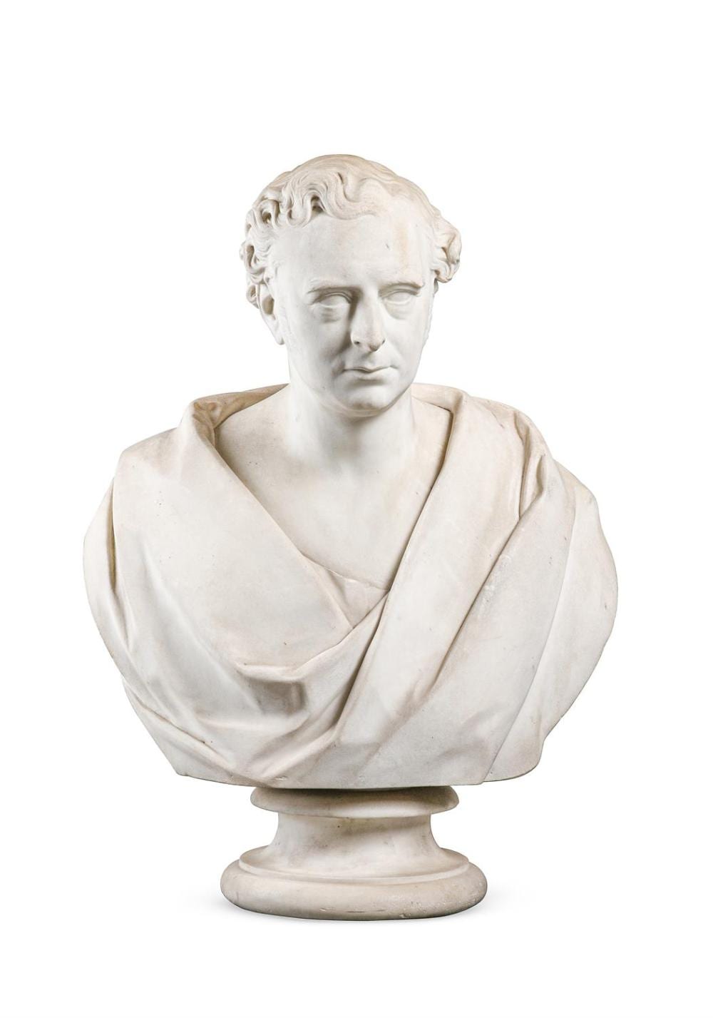 Edward William Wyon comparable auction result: edward william wyon 1811 1885 a marble bust portrait of robert stephenson m p 1781 1848