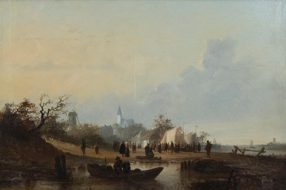 Laurent Herman Redig comparable auction result: laurent herman redig 1822 1861 oil on panel animated landscape drawn and dated 1851