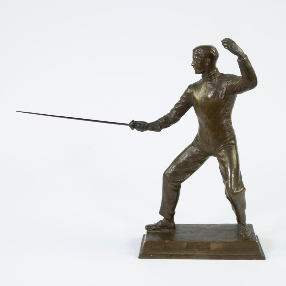 Carl Theodor Wegener comparable auction result: carl theodor wegener 1862 1935 bronze sculpture of a fencer signed and dated 1920