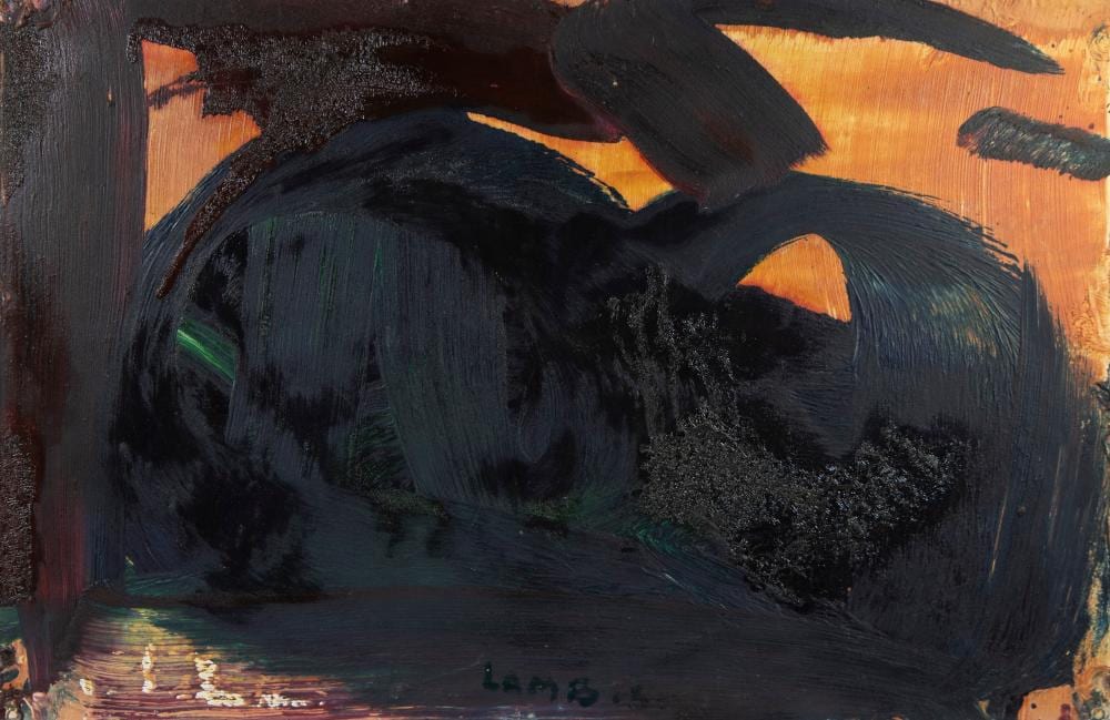 Matt Lamb comparable auction result: matt lamb 1932 2012 oil on canvas untitled signed