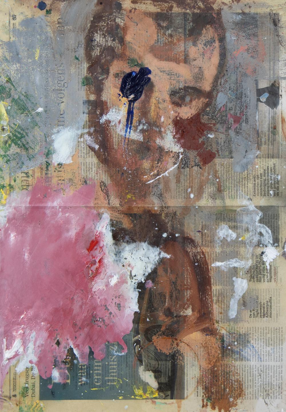 Matthieu Ronsse comparable auction result: matthieu ronsse 1981 oil on paper roy garett pusher poet signed and dated 2020 verso