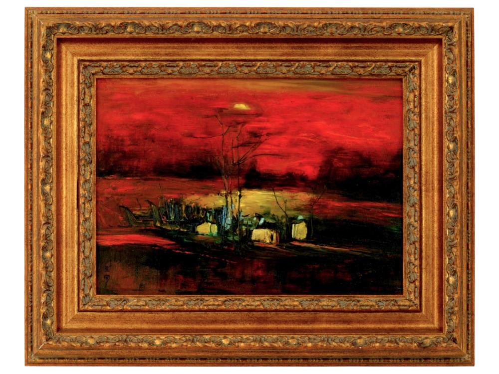 ATTRIBUTED TO SOO PIENG CHEONG CHINESE OIL PAINTING sold by Antique Arena Inc, lot 66 — auction record photograph