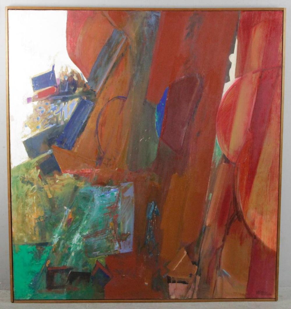 Jack Wolfe comparable auction result: jack wolfe abstract oil on canvas
