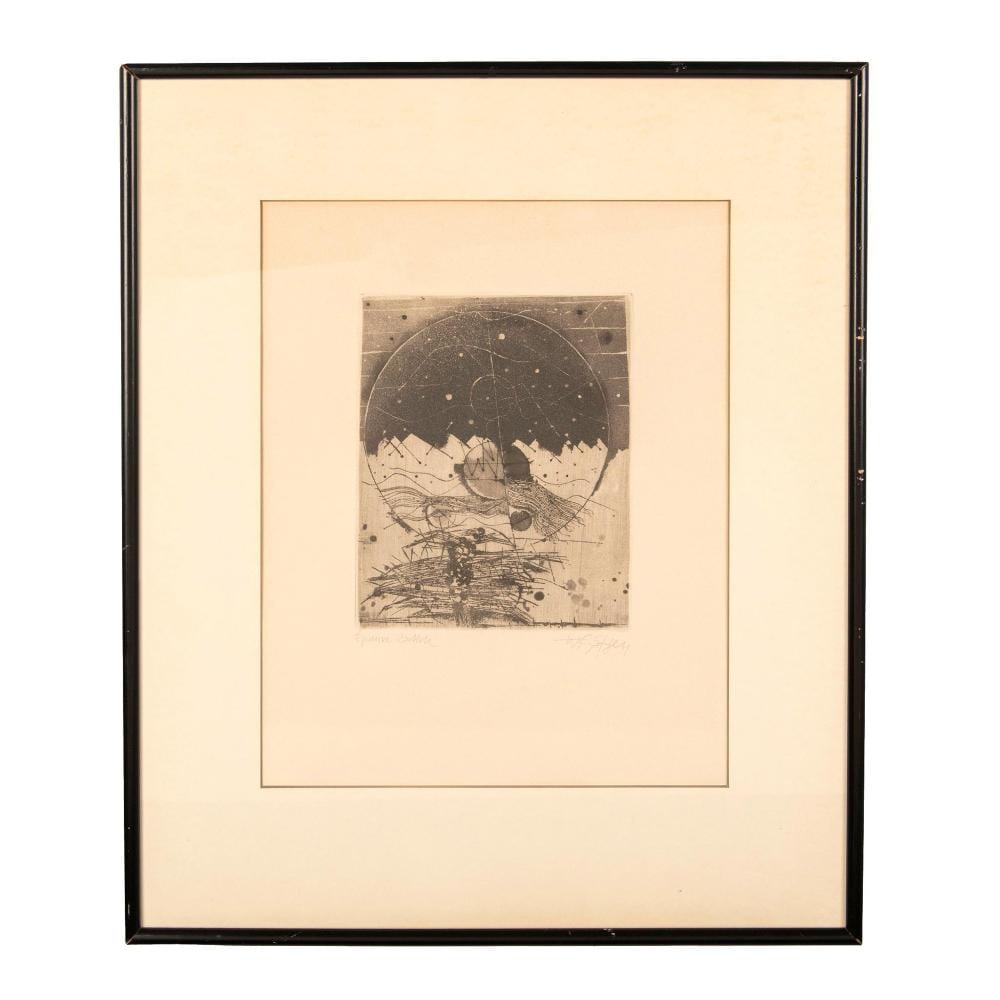 Wolfgang Gafgen comparable auction result: wolfgang gafgen original monochrome etching signed